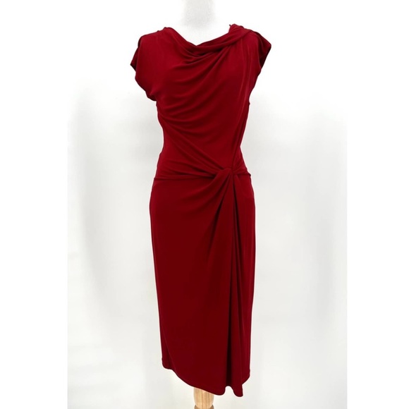 Michael Kors Collection red midi dress - made in Italy size 8 - Picture 2 of 9